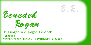 benedek rogan business card